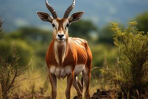 Big eastern bongo antelope. photo