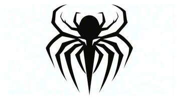 araña negro blanco tatuaje elemento vector modelo animal. generativo ai foto