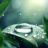 water splash and bubble.Abstract blue circle water drop ripple. Liquid texture background.ai generated photo