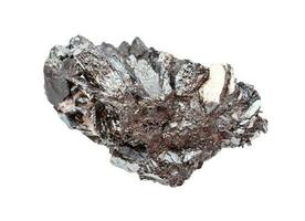 rough crystallin Hematite iron ore rock isolated photo