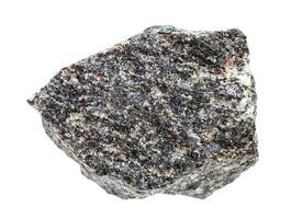 piece of raw nepheline syenite rock isolated photo