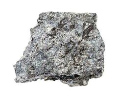 rough Magnetite ore isolated on white photo