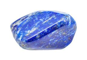 pulido lapis lazuli lazurita piedra preciosa aislado foto