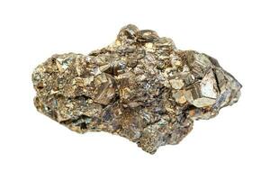rough druse of Pyrite crystals isolated photo