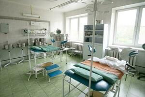 Belarus, the city of Gomil, May 31, 2021. City Hospital. The empty ward of the maternity hospital. photo