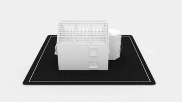 uma projeto do uma casa plano construção em uma branco fundo video