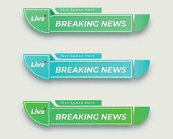 set  tv news bar. bars newspaper. social media bars. Television broadcast media title banner. title bar vector