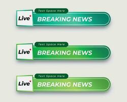 set  tv news bar. bars newspaper. social media bars. Television broadcast media title banner. title bar vector