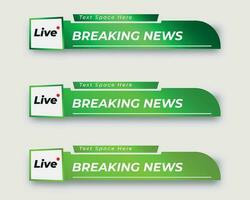 set  tv news bar. bars newspaper. social media bars. Television broadcast media title banner. title bar vector