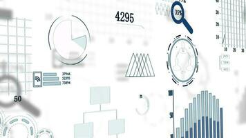 attività commerciale profitti dati informazione sfondo con vario grafici e diagrammi video