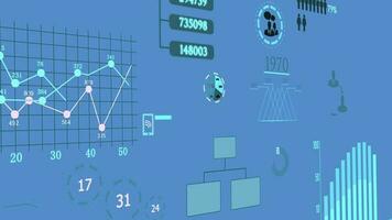 financiero negocio corporativo gráfico demostración ventas datos ganancias video
