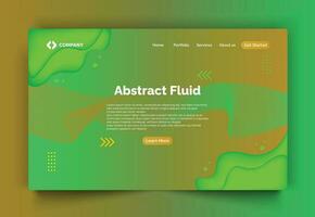 Modern abstract fluid design template, concepts for website development, vector illustration