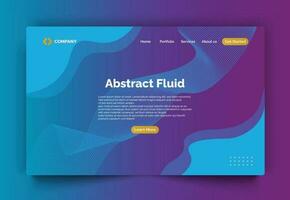 Modern abstract fluid design template, concepts for website development, vector illustration