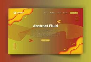Modern abstract fluid design template, concepts for website development, vector illustration