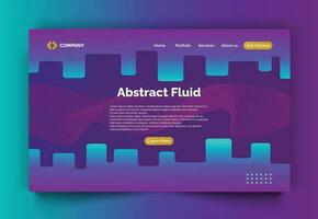 Modern abstract fluid design template, concepts for website development, vector illustration