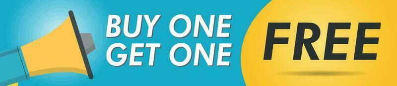 banner buy one get one free template vector