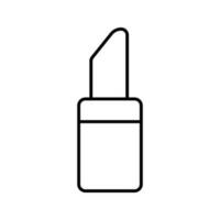 female lipstick line icon vector