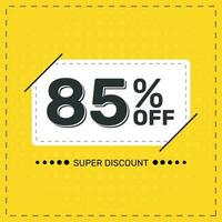 15 Percent OFF. Super Discount. Discount Promotion Special Offer. Discount. Yellow Square Banner Template. vector