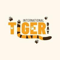 Free vector flat global tiger day illustration