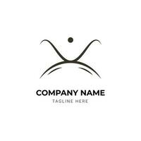 modern yoga logo design template vector