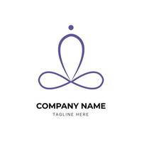 modern yoga logo design template vector