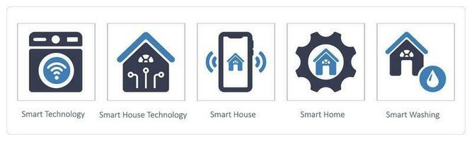 smart technology and smart house technology vector