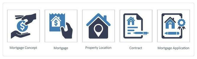 hipoteca concepto, hipoteca, propiedad ubicación vector