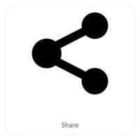 share and connection icon concept vector