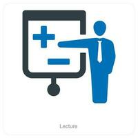 Lecture and class icon concept vector