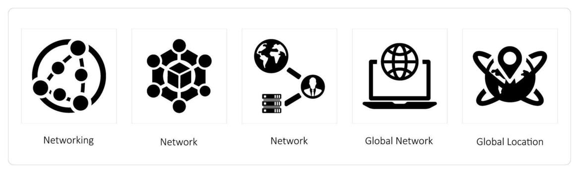 Networking, network and Global Network vector