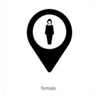 current location and location icon concept vector