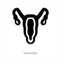 gynecology and utreus icon concept vector