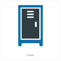 Locker and almirah icon concept vector