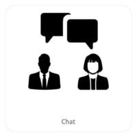 chat and message icon concept vector