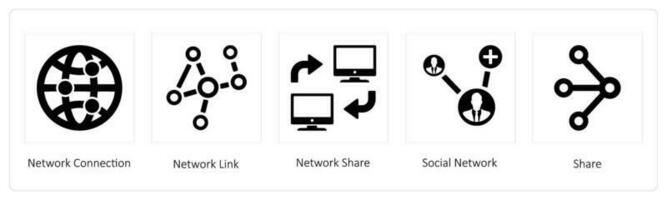 Network Connection and network links vector