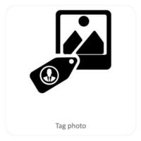 tag photo and picture icon concept vector