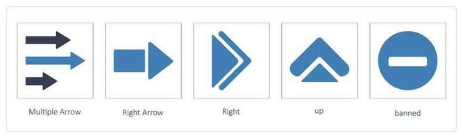 Multiple Arrow, Right Arrow vector