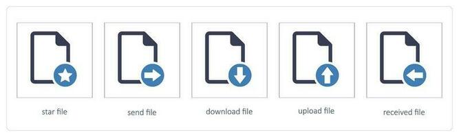 estrella archivo, enviar archivo, descargar archivo vector
