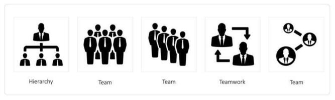 hierarchy, team and teamwork vector