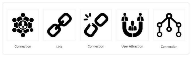 Connection, Link, User Attraction vector