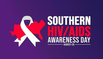 Southern HIV AIDS Awareness Day background template. Holiday concept. background, banner, placard, card, and poster design template with text inscription and standard color. vector illustration.