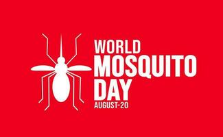 World Mosquito Day background template. Holiday concept. background, banner, placard, card, and poster design template with text inscription and standard color. vector illustration.