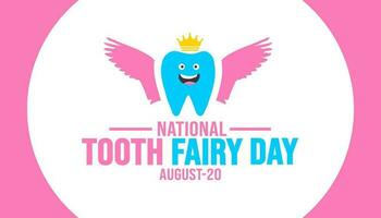 National Tooth Fairy Day. Holiday concept. background, banner, placard, card, and poster design template with text inscription and standard color. vector illustration.