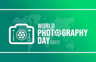 World Photography Day background template. Holiday concept. background, banner, placard, card, and poster design template with text inscription and standard color. vector illustration.