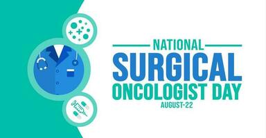 National Surgical Oncologist Day background template. Holiday concept. background, banner, placard, card, and poster design template with text inscription and standard color. vector illustration.