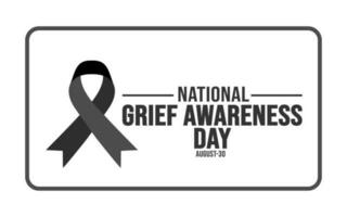 National Grief Awareness Day background template. Holiday concept. background, banner, placard, card, and poster design template with text inscription and standard color. vector illustration.