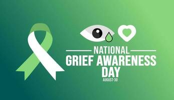 National Grief Awareness Day background template. Holiday concept. background, banner, placard, card, and poster design template with text inscription and standard color. vector illustration.