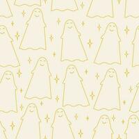 Seamless pattern vector Halloween ghost illustration