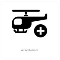 aire ambulancia y emergencia icono concepto vector