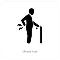 chronic pain and back pain icon concept vector